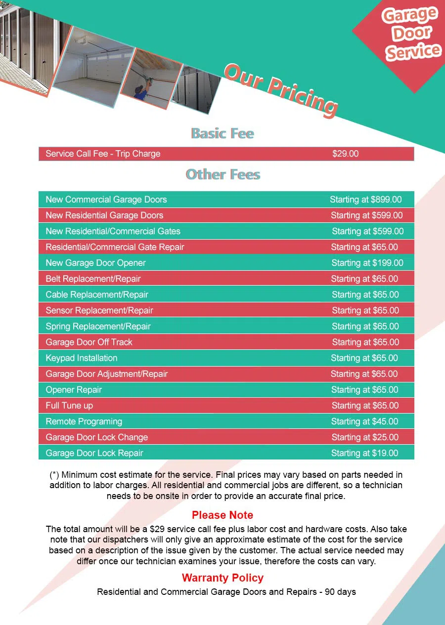 Central Garage Door Service Riverside, CA 951-638-0264